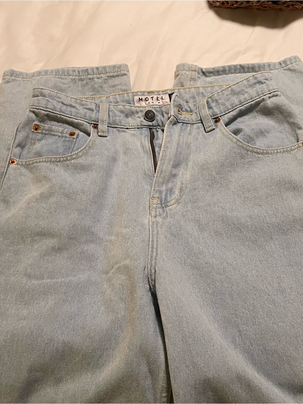 Motel Rocks Light Blue Skinny Jeans - Picture 2 of 5